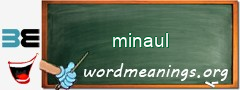 WordMeaning blackboard for minaul
